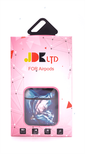 Защитный чехол для AirPods, пластиковый под кожу, бабочка, синий 4665299803166 - фото 10586