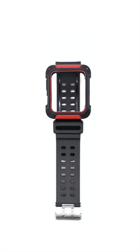 Ремешок с чехлом COTEetCl для Watch 44mm, противоударный, черно-красный 4665299803780 - фото 11300