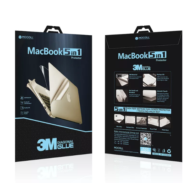 Защитная пленка для MacBook Pro 16' TouchBar Mocoll 5 в 1, (серия "Black Diamond"), Gray MP16G_MCL - фото 77271