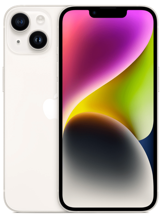 Смартфон iPhone 14 256Gb Starlight, сияющая звезда (MPW43/ MPW23) MPW43 - фото 77493