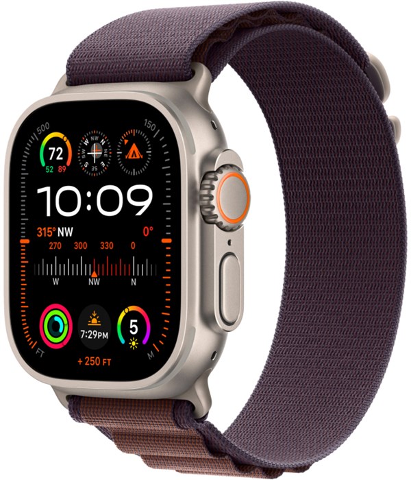 Умные часы Watch Ultra 2 49mm Titanium Case with Indigo Alpine Loop (MRET3) MRET3 - фото 78482