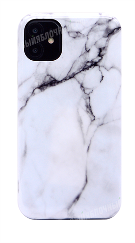 Чехол для iPhone 11 силиконовый мрамор белый (SL) 4665299803859 - фото 8324