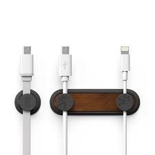 Держатель для проводов BCASE TUP2 Magnetic Absorption Cable Clip, темное дерево 4665299804394
