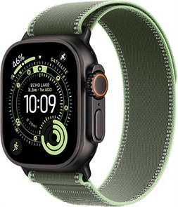 Умные часы Watch Ultra 3 49mm Black Titanium Case with Green/Neon Trail Loop 4665299810036